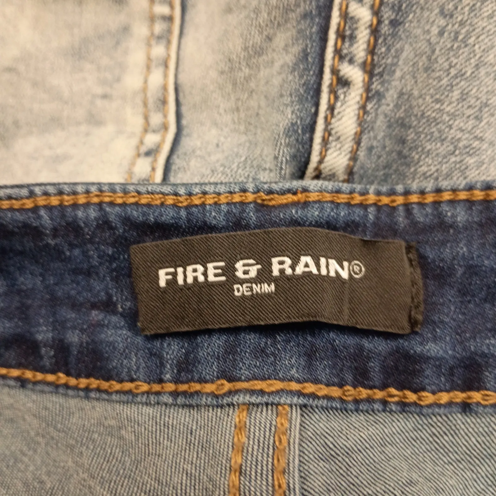 FIRE & RAIN DENIM Womens Blue Wash Flare Jeans Frayed Hem Size 9 - Image 8