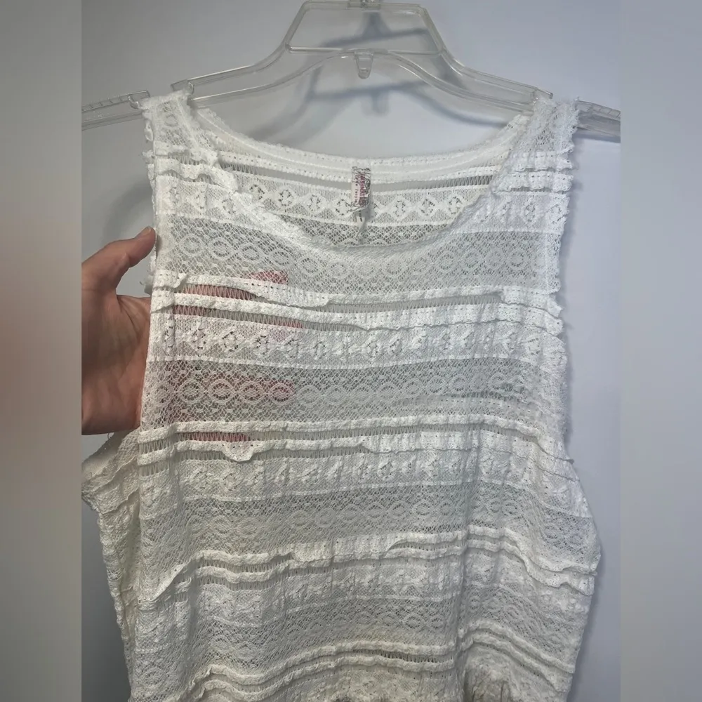Intimately Free People Sheer Lace Tank Top Tunic M - Image 4
