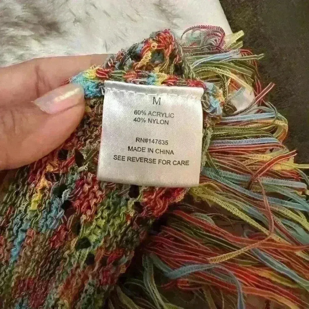 Romeo and Juliet Couture Colorful Boho Fringe Tank - Image 8