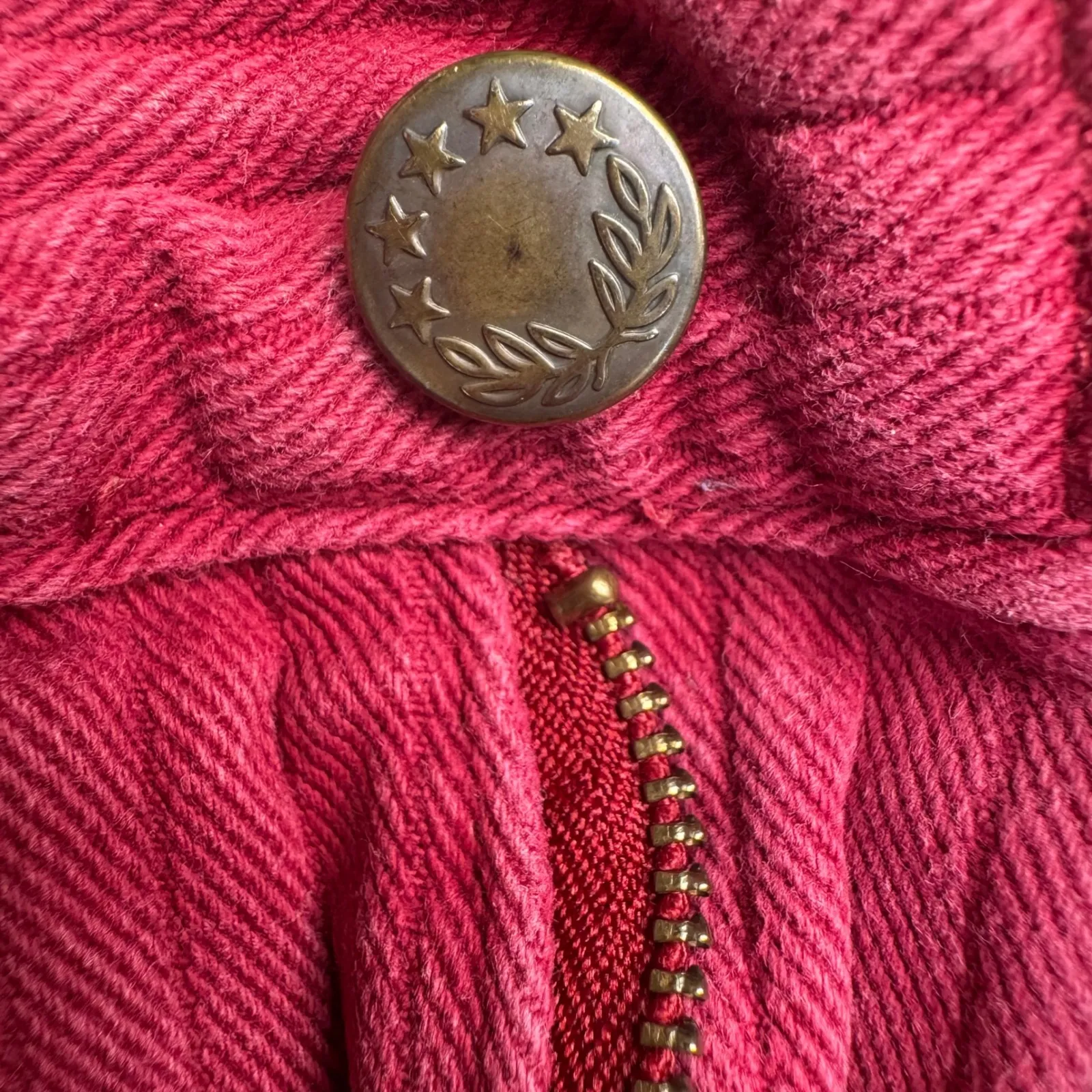 Forenza Women's reddish Pink Pinstripe Corduroy Pants High Waisted Straight Leg - Image 5