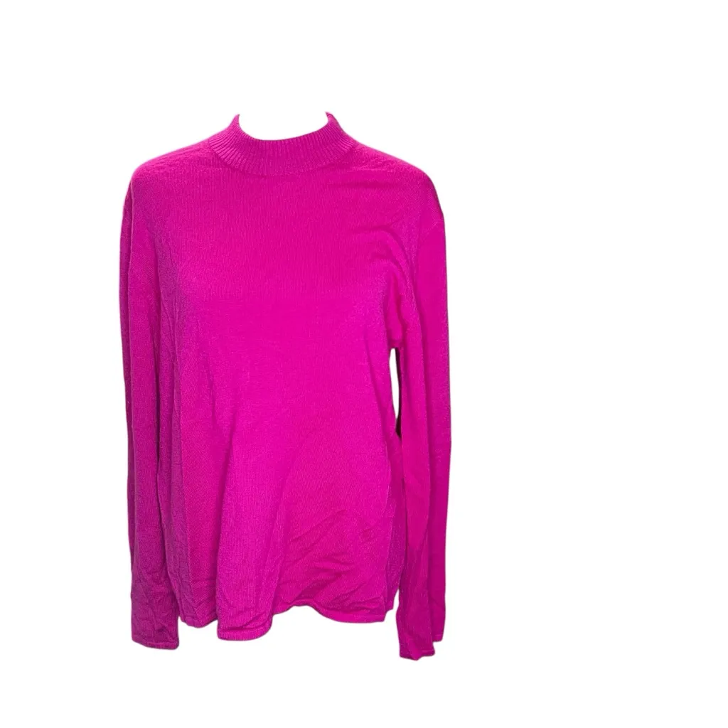 Marimekko Marmori Solid Fuchsia Wool Sweater Size L Pink Size L - Image 2