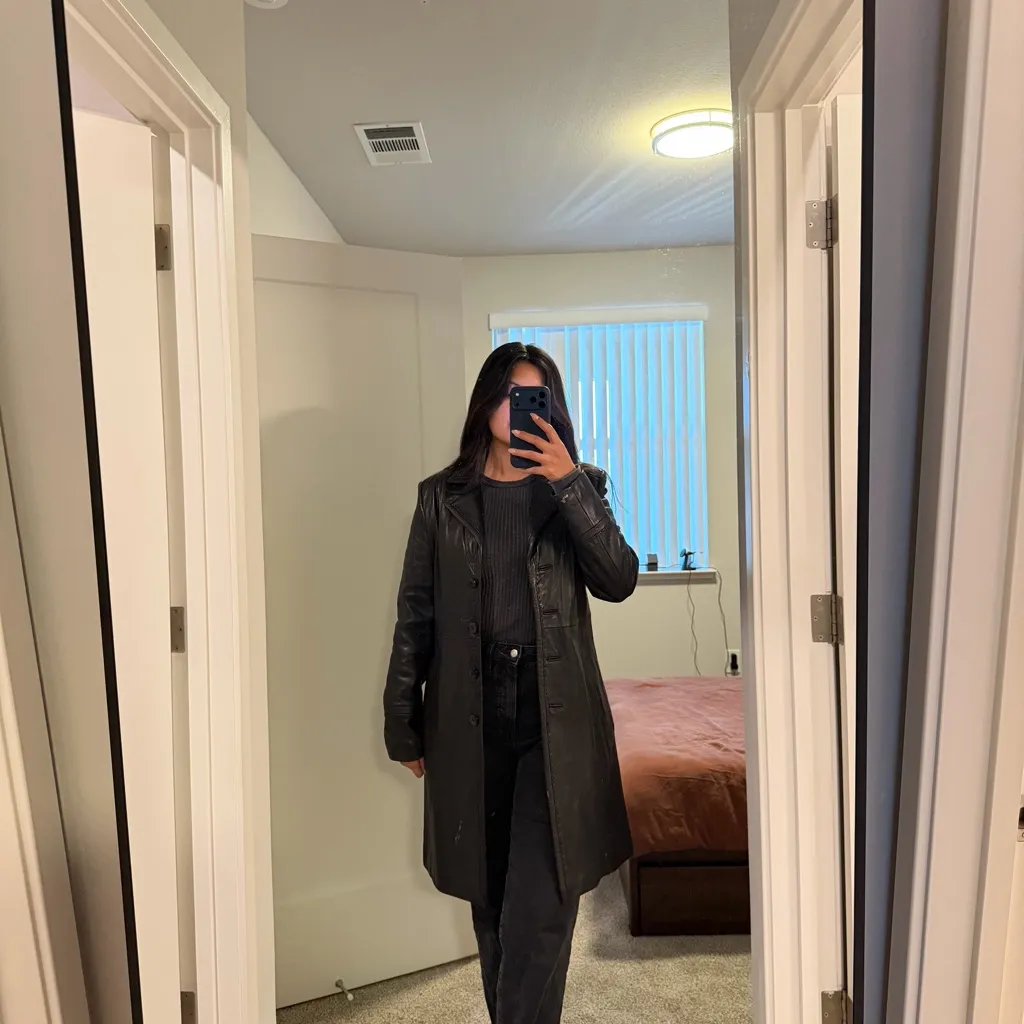 Jones New York Black Leather Jacket - Image 8