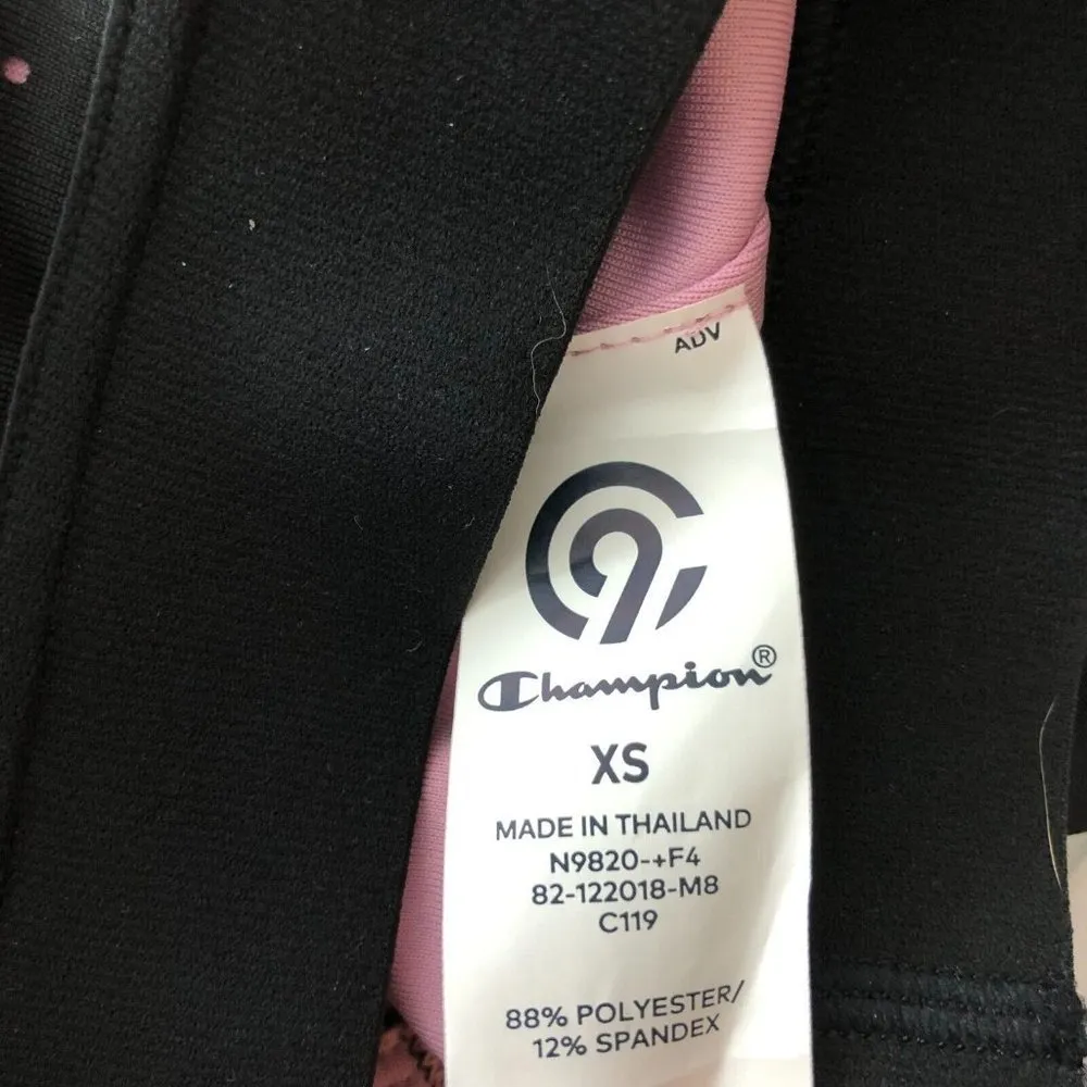 C9 Champion Sports Bra Duo Dry Power Core Compression Medium Support Black XS - Image 5