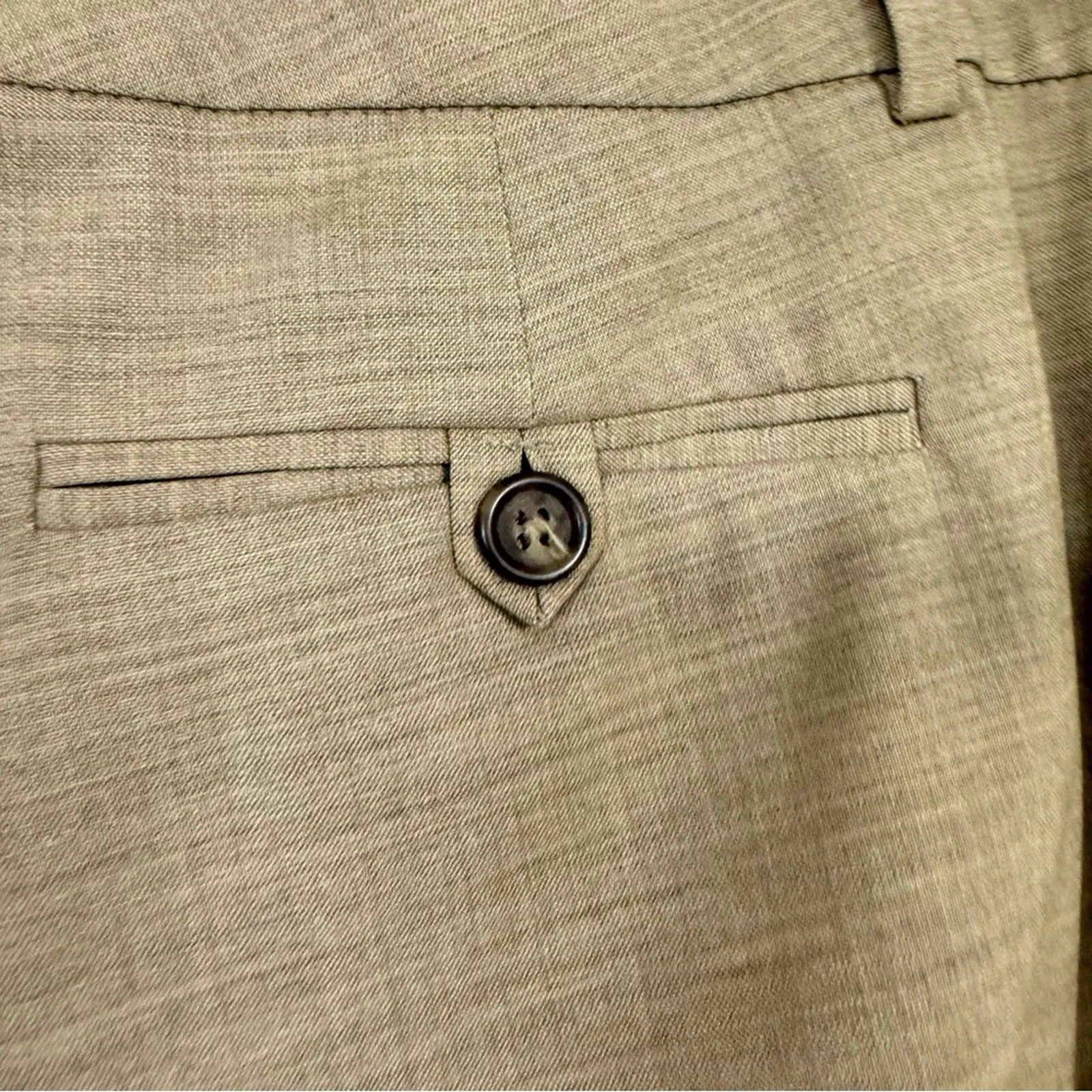 Banana Republic Tan Martin Fit Wide Leg Trouser Dress Pants Womens 6 Preppy Fall - Image 4