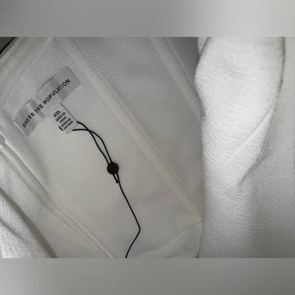 NWOT Dress the Population Logan Off the Shoulder Evening Dress Size XXL White - Image 7