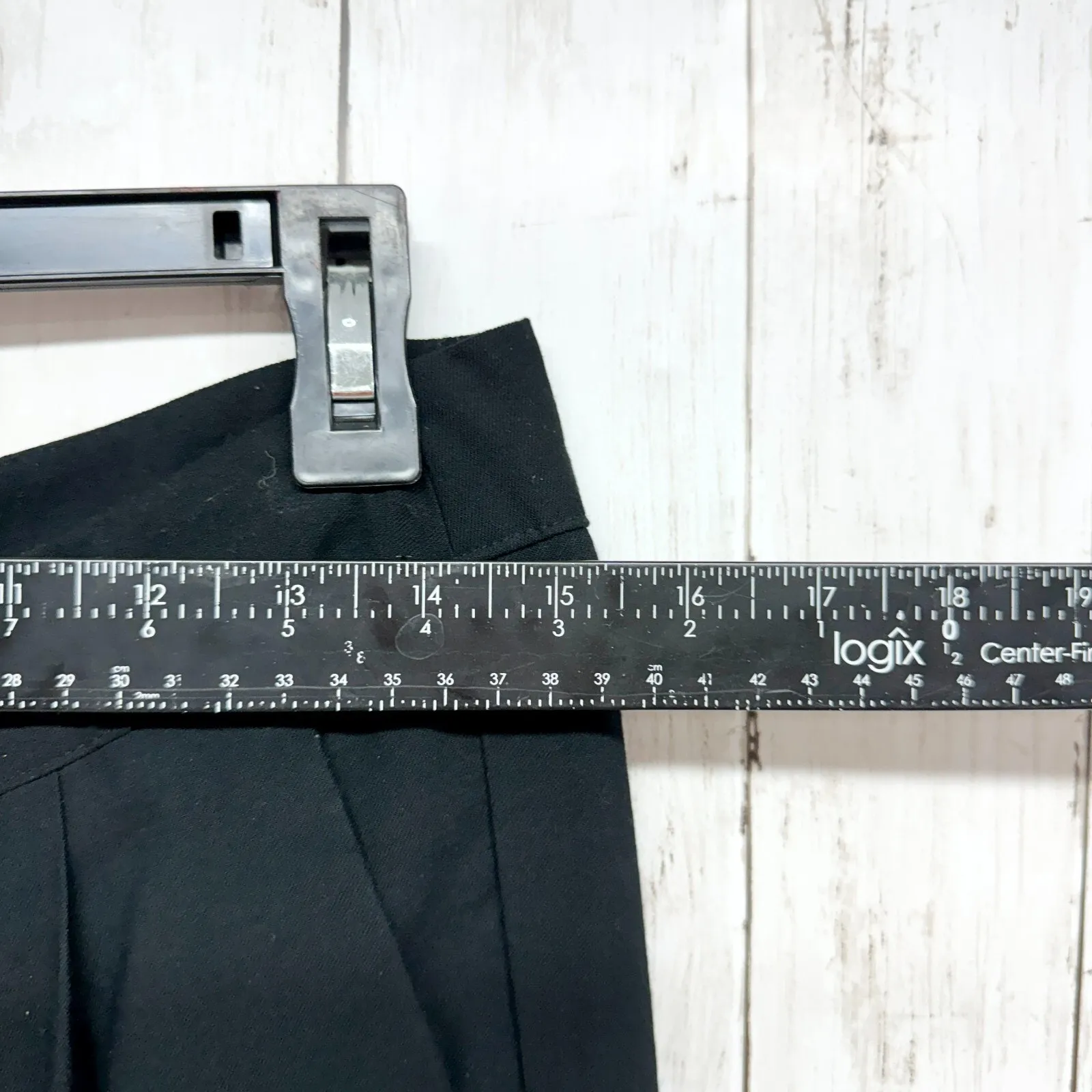 A New Day Pants Women Sz 8 Black Straight Trousers Pleated Front Pockets Zip Fly - Image 4