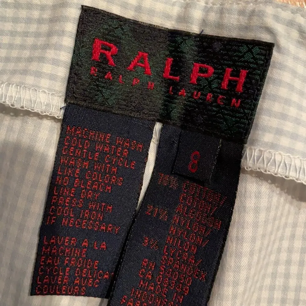Ralph Ralph Lauren blue gingham pants size 8 - Image 5