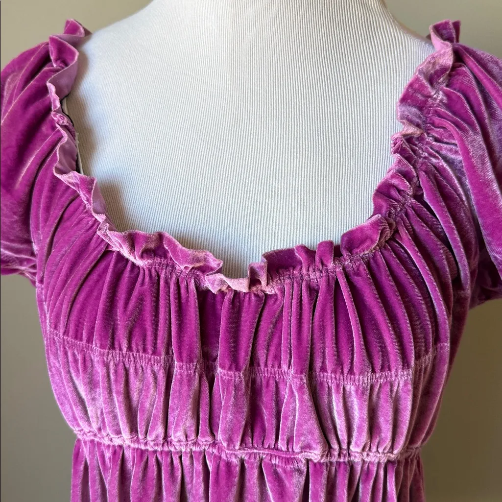 Free People Velvet Babydoll Dress - Image 2