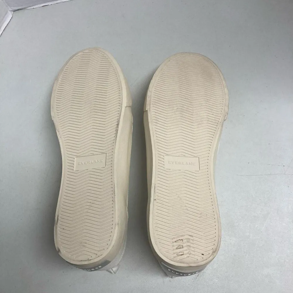 EVERLANE Unisex Slip On Sneakers Size Female 11 Men 9.5‎ White New With Defects - Image 6