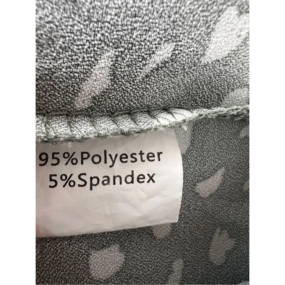 Naggoo Green Cream Wrap Tie Flare Sleeves Dress Women Floral Stylish size S - Image 6