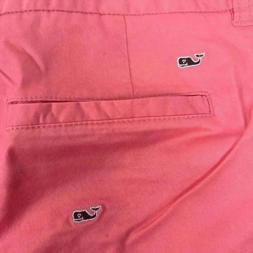 Vineyard Vines Dayboat Shorts Chino Whales Preppy Summer Pink women’s 4-NWOT - Image 6