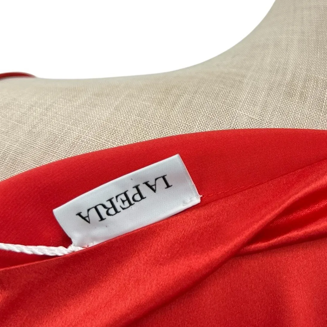 La Perla Silk Robe Red Orange Size US Large - Image 8