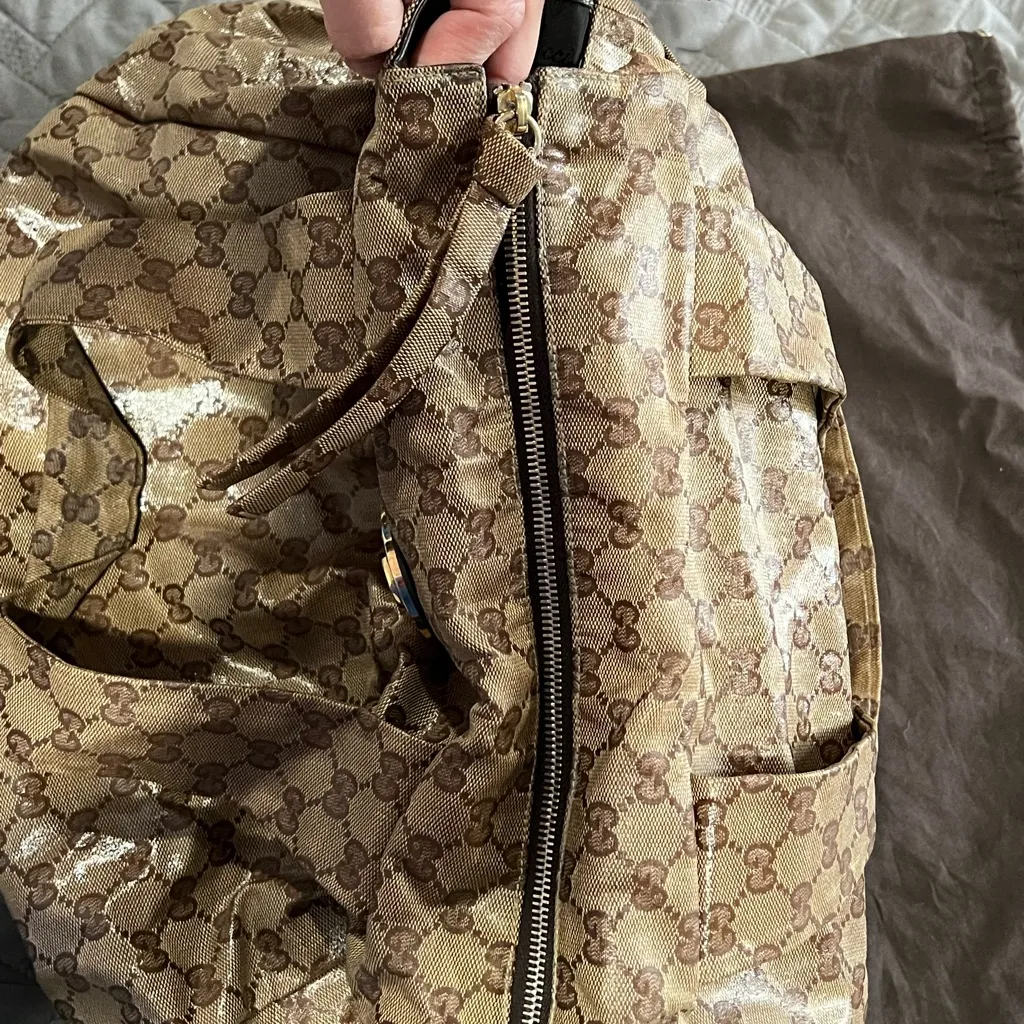 Gucci Hysteria Beige Crystal GG Shoulder Bag - Image 14