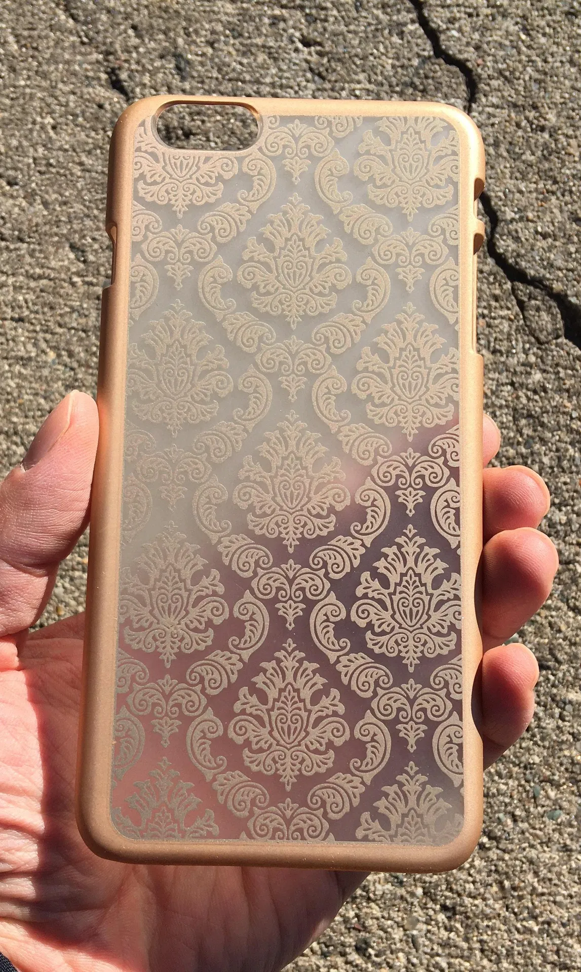 iPhone 6Plus / 6s Plus Fashion Flower Lace Shockproof Hard Case Gold Multiple - Image 4