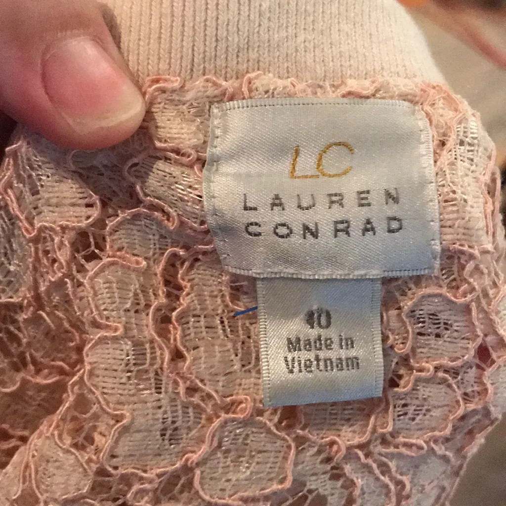 LC Conrad lace jacket in pale  pink size 10 - Image 9