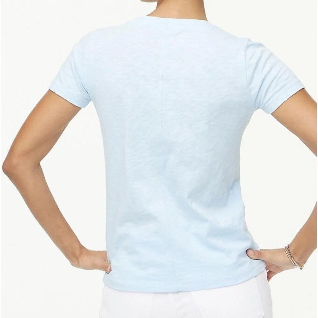 NWT J.Crew Short Sleeve Girlfriend Tee Sky Blue Sz XS sold out online - Image 3
