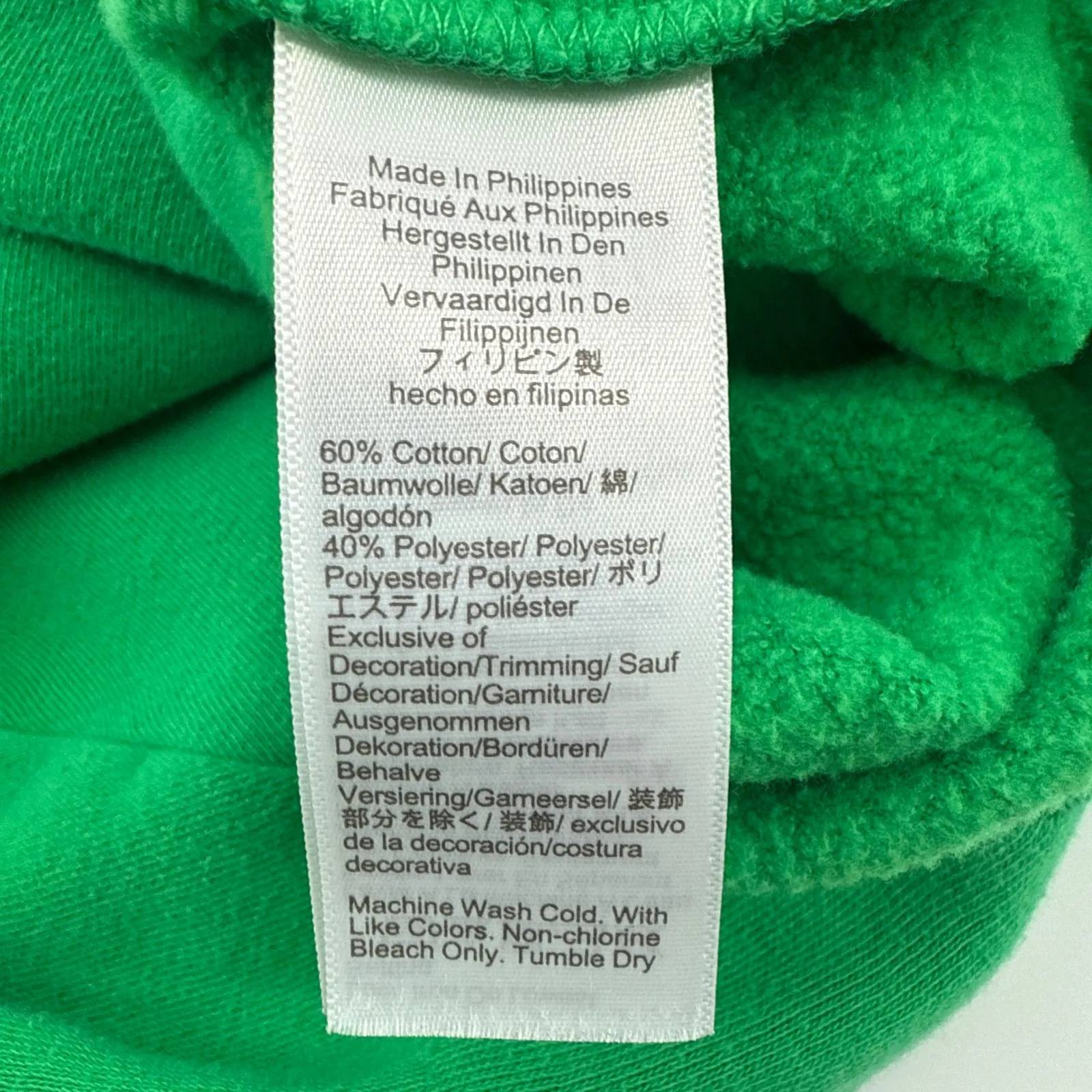 J. Crew Green Fleece Mock Neck Contrast Trim Pullover Sweatshirt Women Small - Image 7