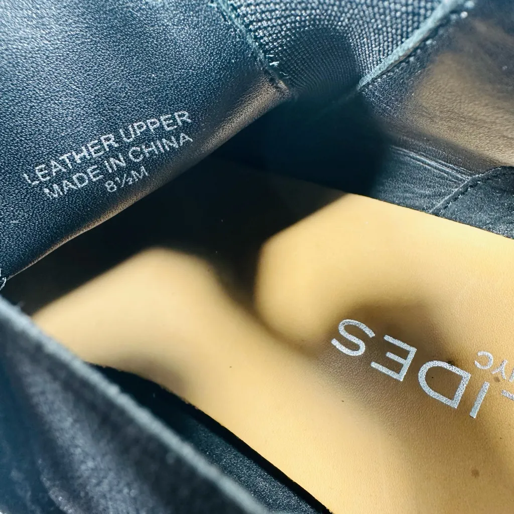 J/SLIDES Womens Sallie Black Nubuck Leather Platform Wedge Sneaker Boots S 8,5 Size undefined - Image 7