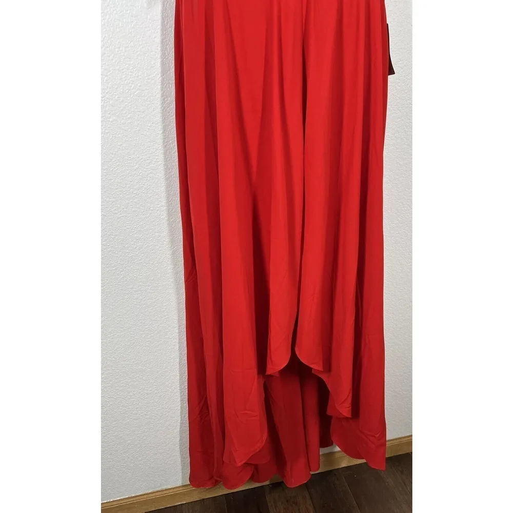 Ali & Jay Bohemian Rhapsody Red Cut Out Maxi Dress Gown Semi Formal Party - Image 4