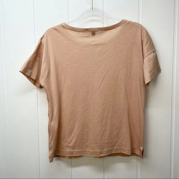 J. Crew‎ Embroidered Short Sleeve Top Size Small Pink - Image 9