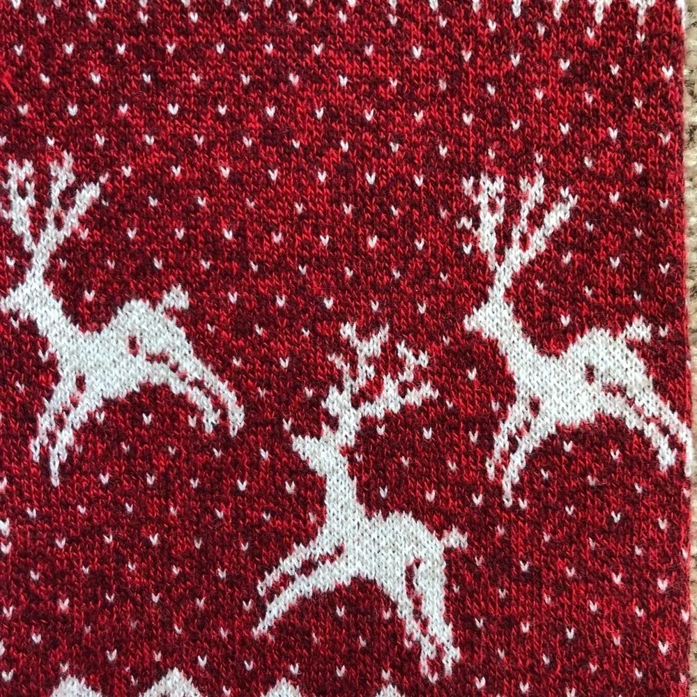 American Eagle Ahh-amazingly Soft Reindeer Sweater Joggers XS Holiday Cheer Red - Image 4