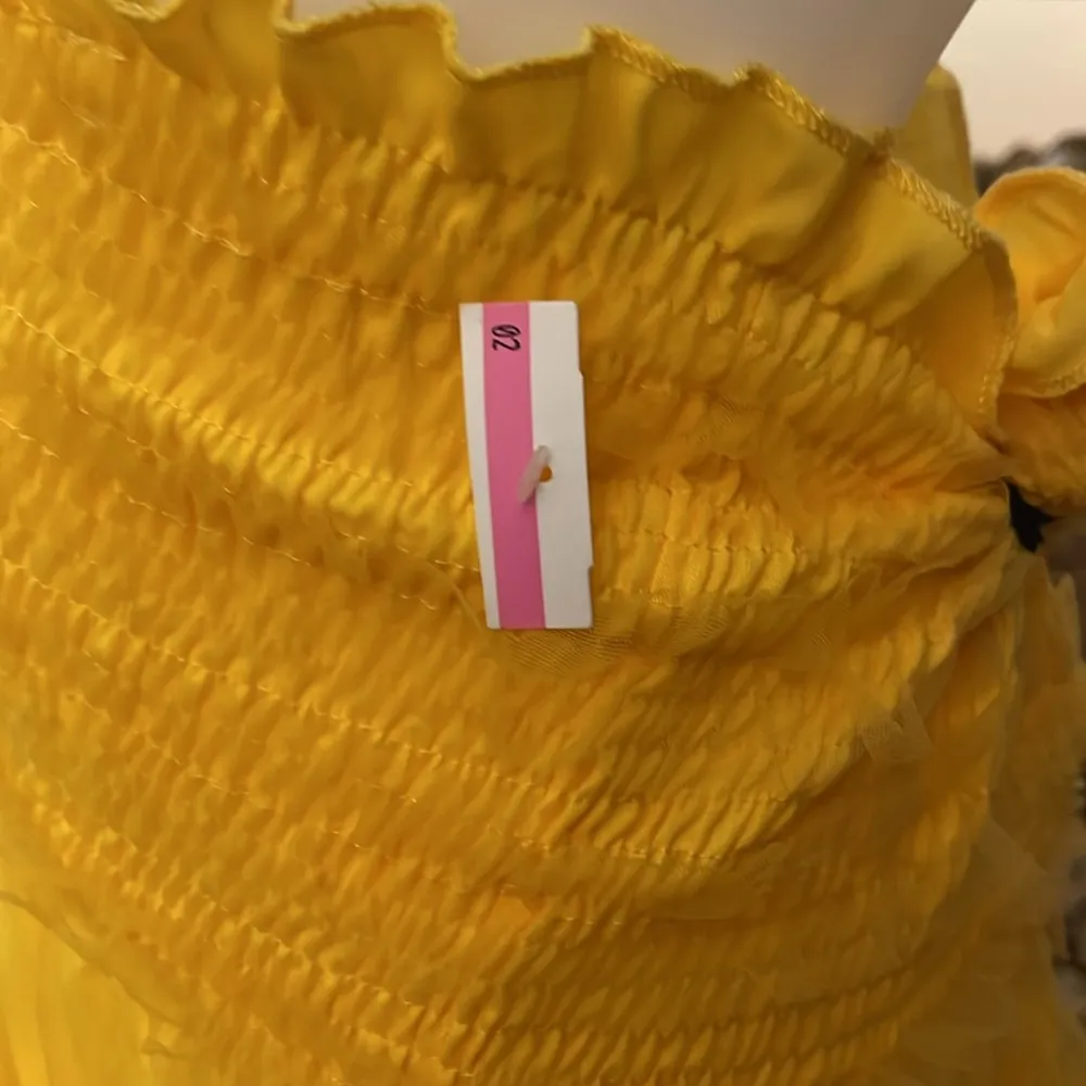 AMY LYNN
Willow strapless woven mini dress Yellow - Image 7