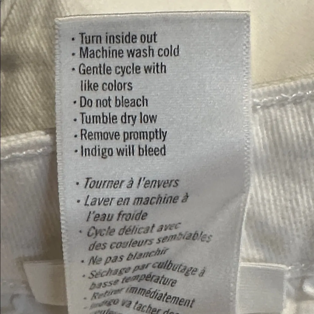 Paige Cindy Crop Jeans Crisp White Destroyed Hem Size 31 6615208-4986 Denim - Image 11