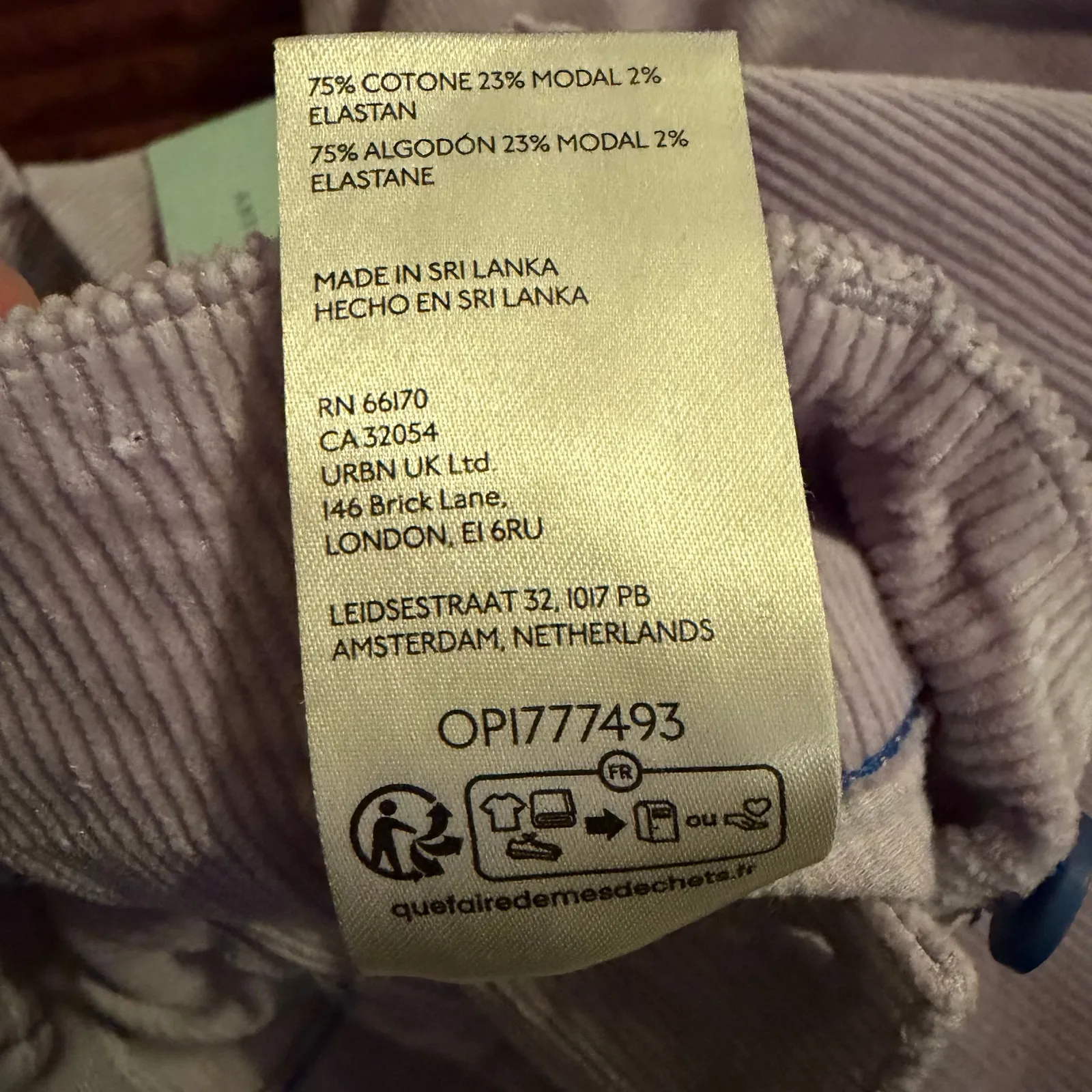 Maeve by Anthropologie The Colette Wide Leg Purple Corduroy Pants NWT Size 22W - Image 11