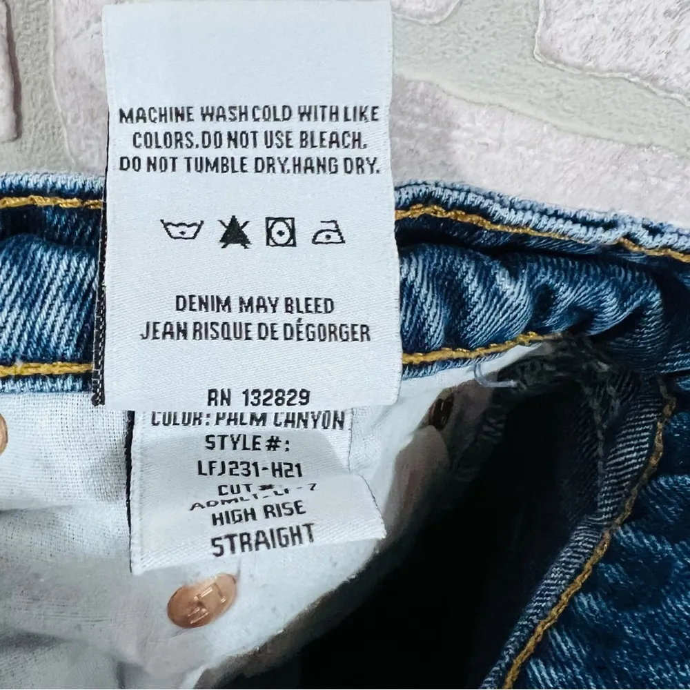 Lovers + Friends Ryan High Rise Straight Leg Jeans in Palm Canyon Wash Size 28 - Image 12