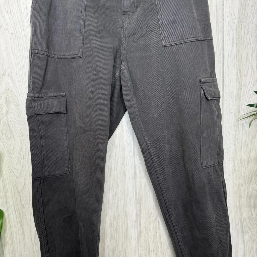 PacSun Black '90s Boyfriend Cargo Utility Cotton Jogger Pants size L Large - Image 6