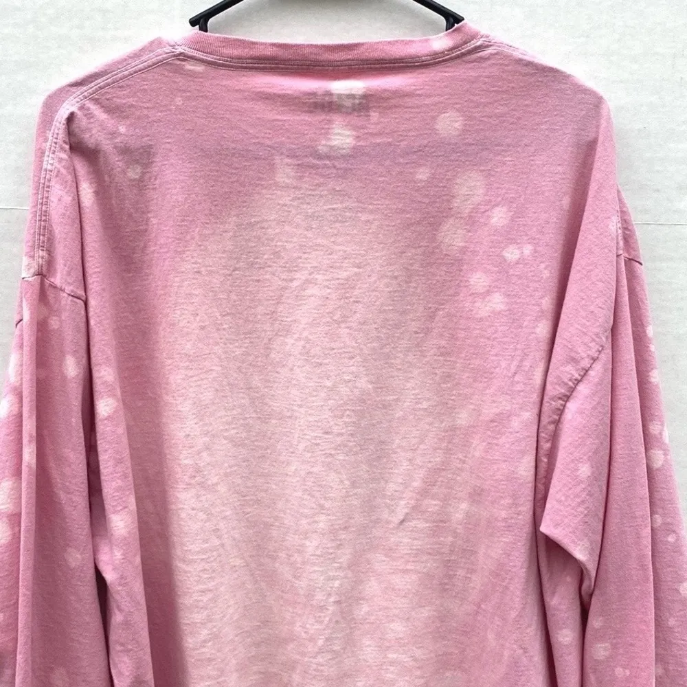 AC/DC Womens size 1X long sleeve bleach washed pink band tour tee👇🏼 - Image 6