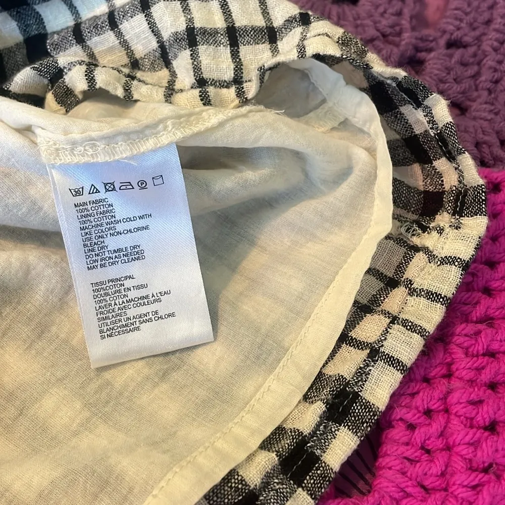 URBAN OUTFITTERS Ellery Surplice Gingham Plaid Jumpsuit w/ Pockets $108 EUC 10 - Image 9