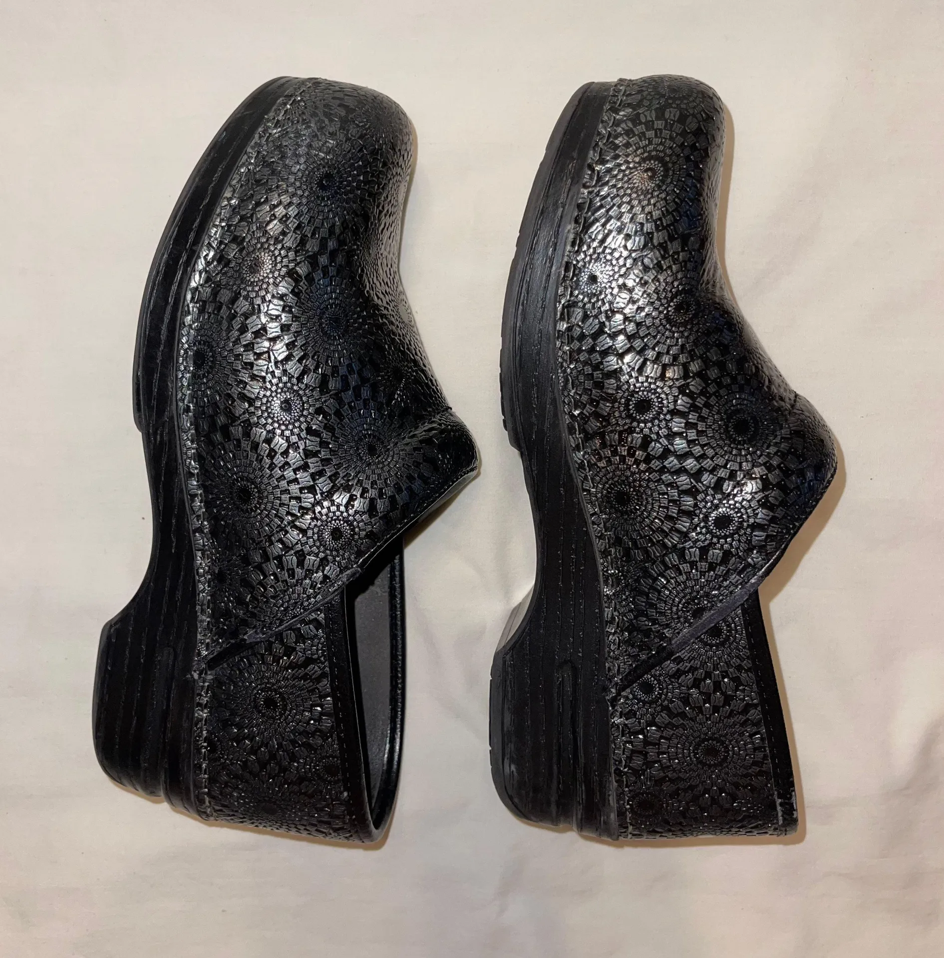 DANSKO Black Grey Circle Comfort Clog Shoes  - Image 2