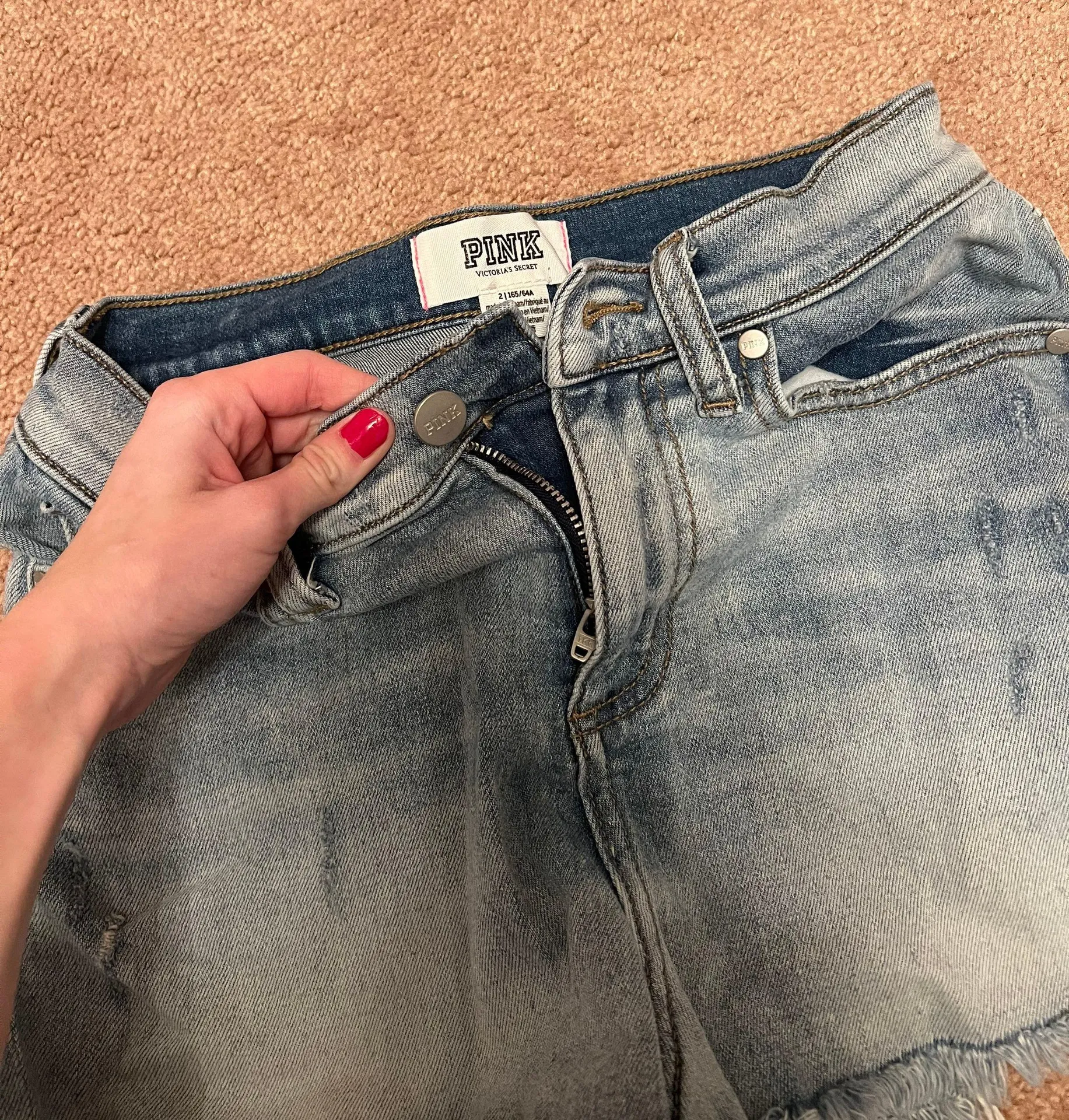 PINK Victoria’s Secret Jean Shorts - Image 2