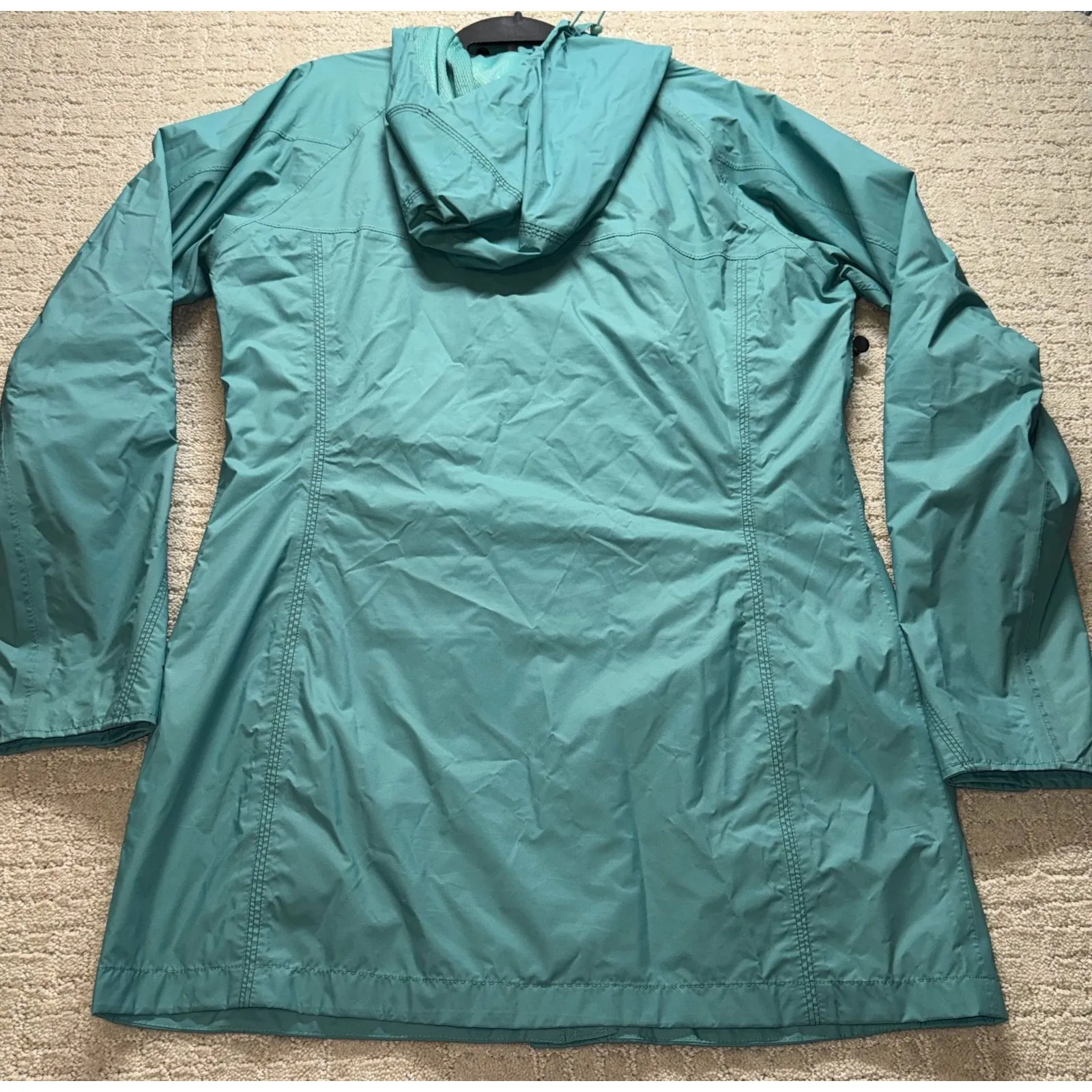 Columbia Women's Waterproof Breathable Jacket Size L Teal Omni-Tech Hooded Women - Image 4