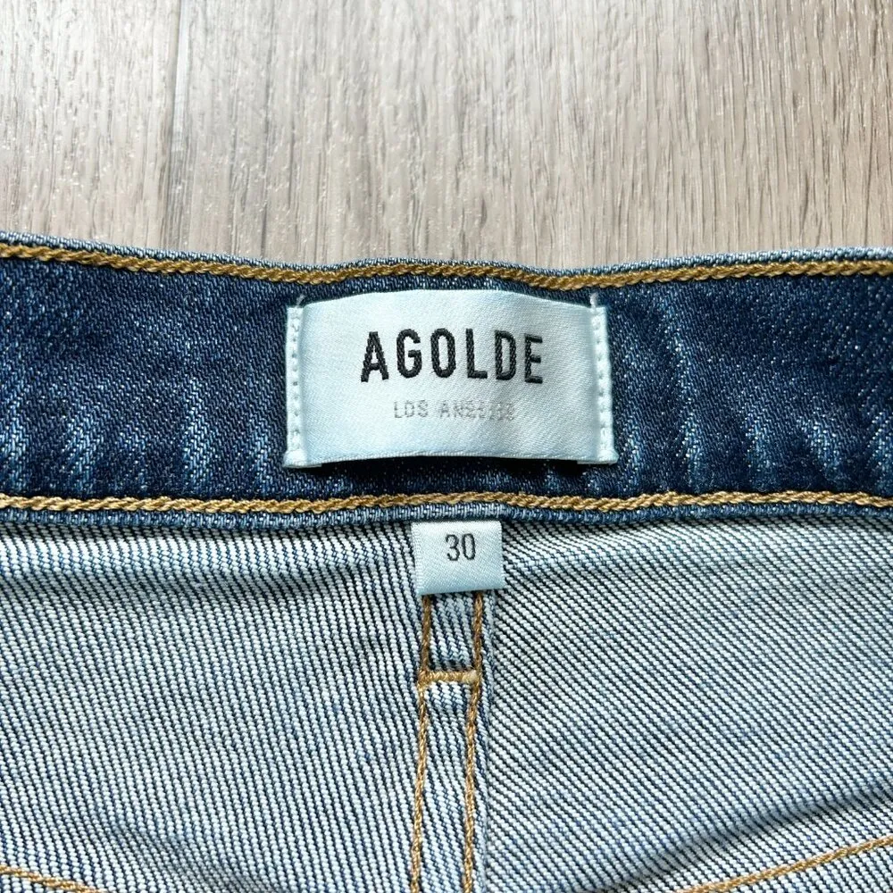 Agolde Pinch Waist High Rise Dark Wash Skinny Jeans Size 30 - Image 5