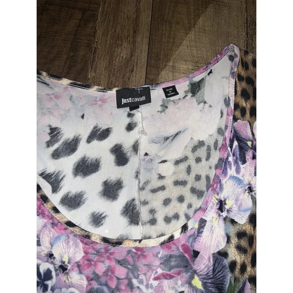 just cavalli dress Y2k Floral Animal Print boho classic vintage designer spring - Image 3