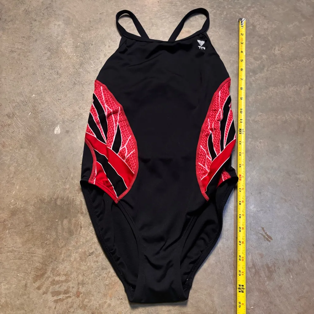 TYR One Piece Swim Suit Black Size M - Image 4