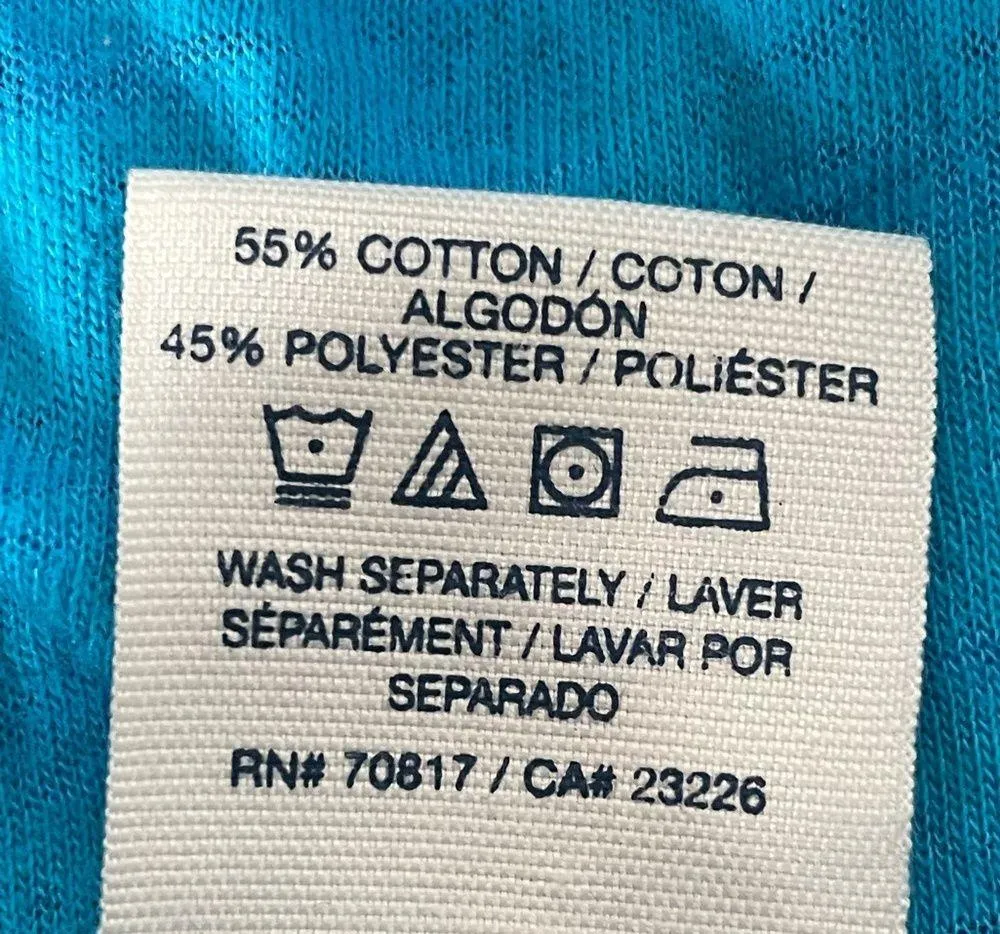 PINK Victoria’s Secret See Through Heather Long Sleeve Shirt Blue Size Medium - Image 6