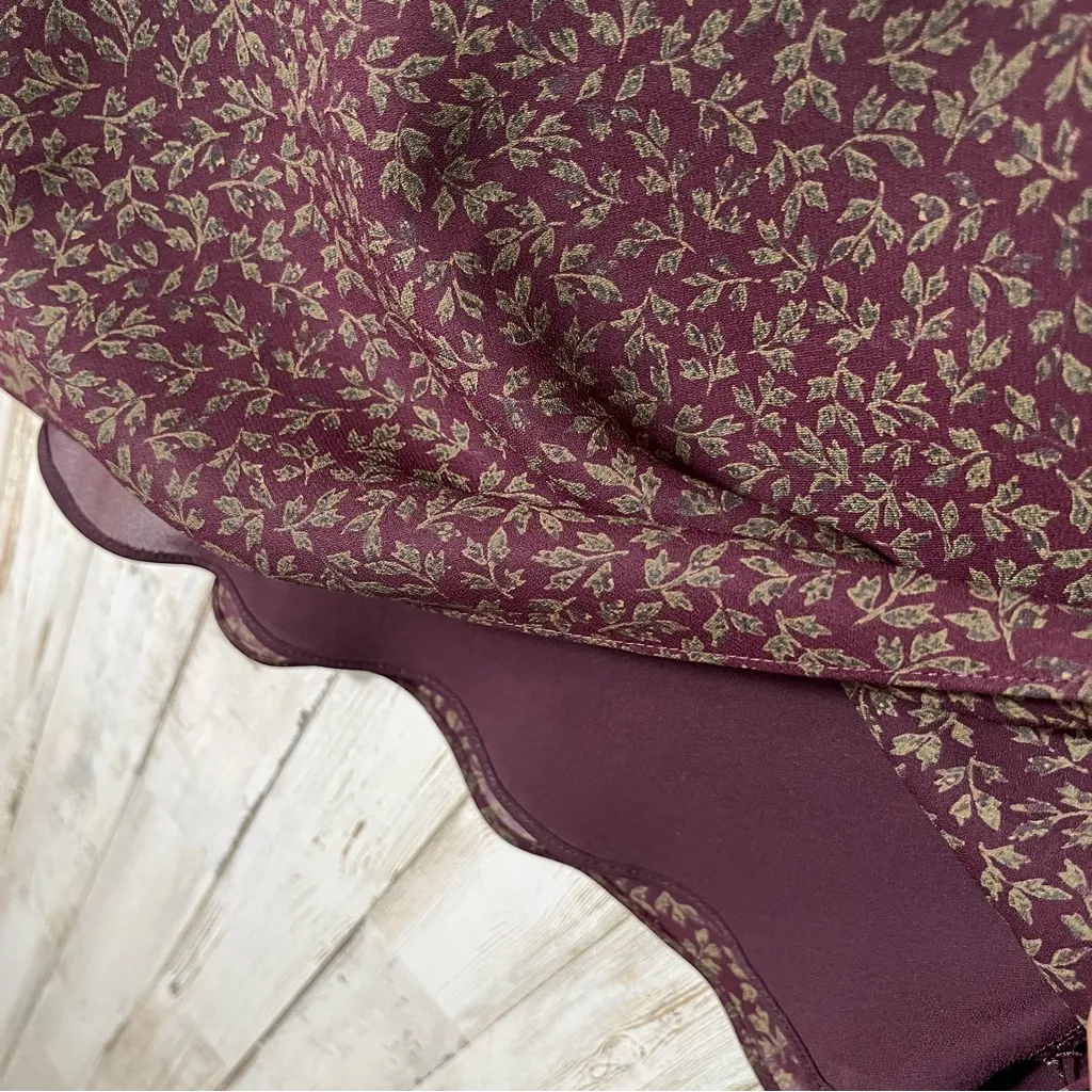 Vintage Y2K Old Navy Purple Floral Grunge Mini‎ Skirt Womens Size Small - Image 2