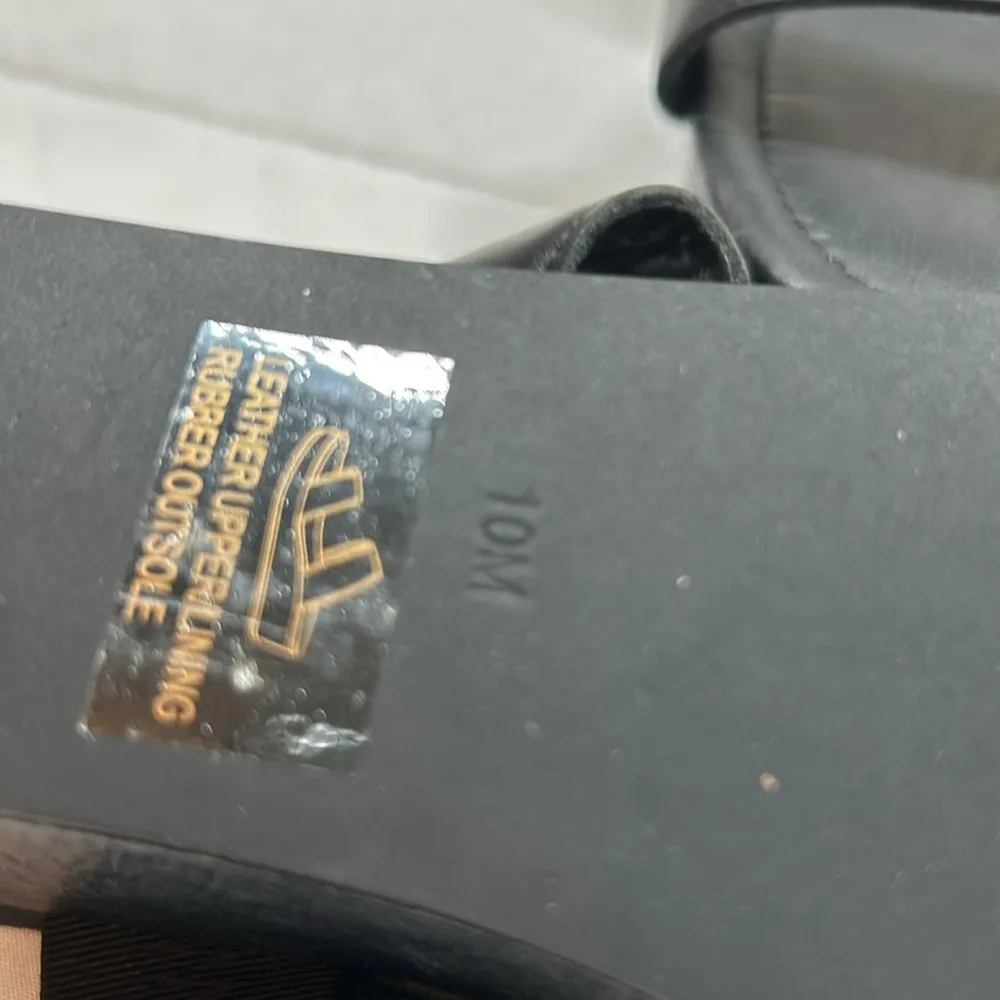 J. JILL Black Leather Platform Sandal Slip On Size 10M - Image 11