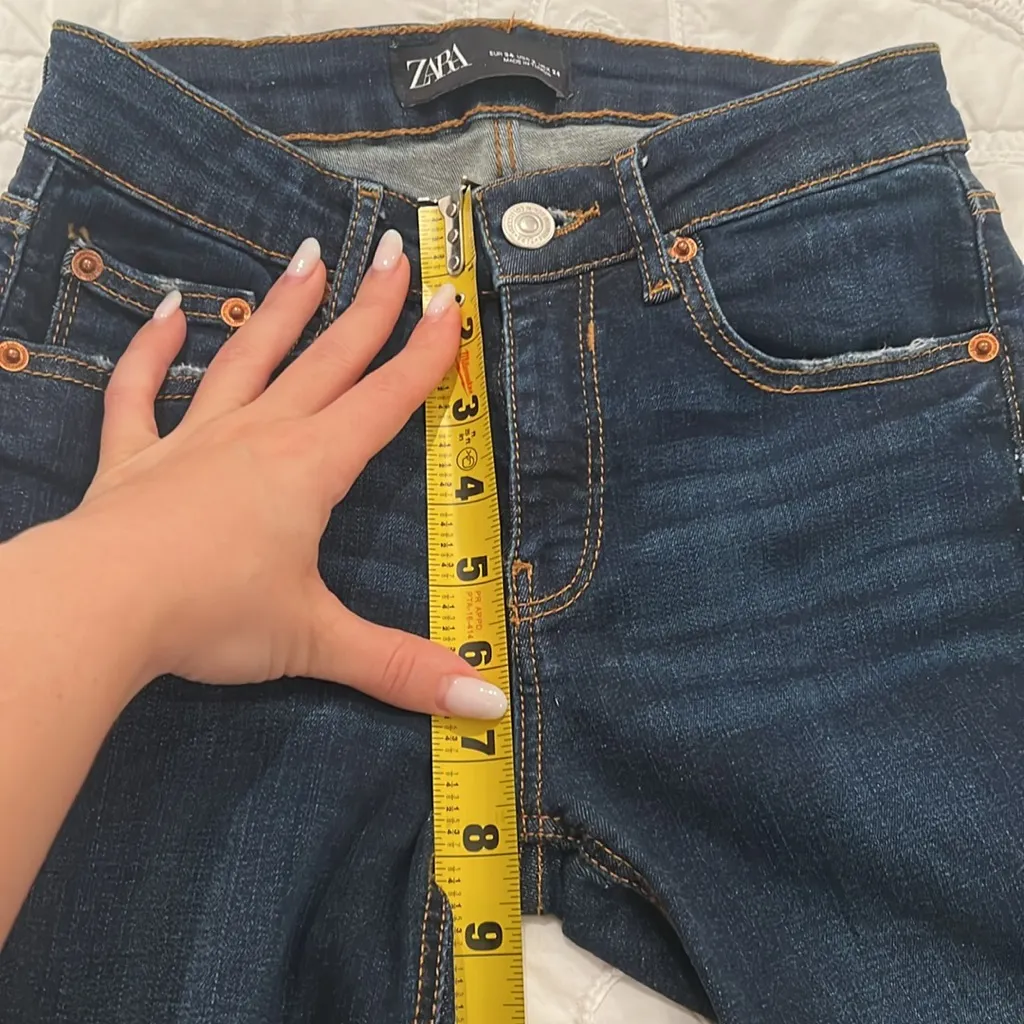 Zara women size USA 02 dark blue skinny high waist jeans brand new never used - Image 6