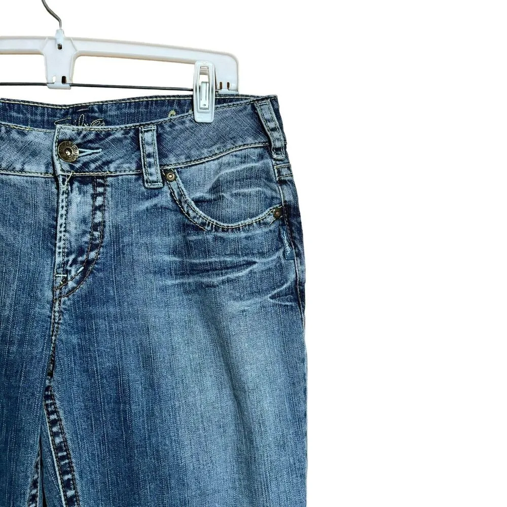 Silver Jeans Womens W 31 L 32 Blue Suki Surplus Denim Bottoms Ladies - Image 3
