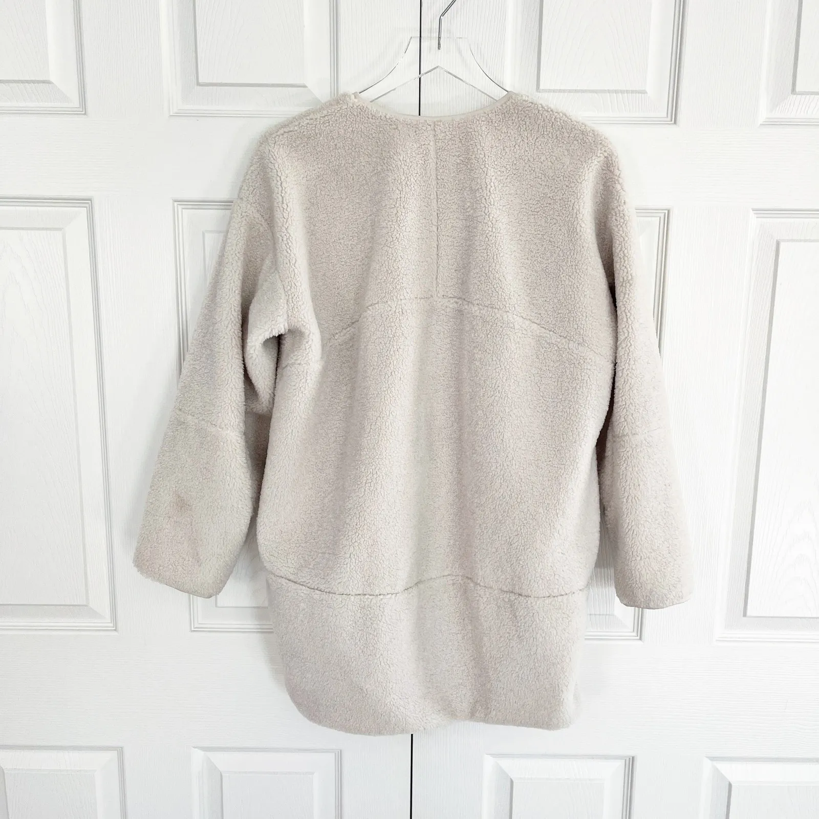 Lululemon Collarless Textured Fleece Full Zip in White Opal - Image 8