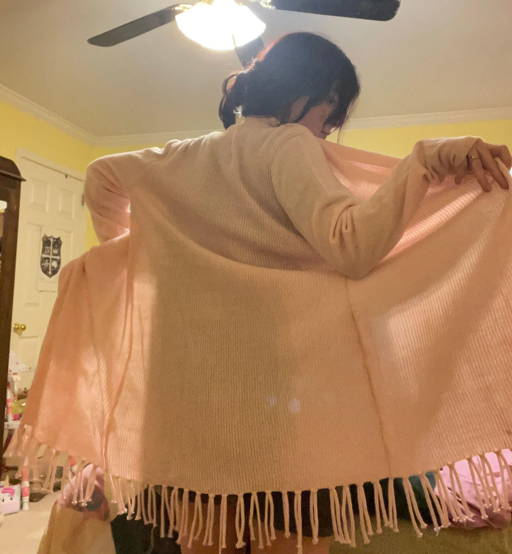 New Direction Pink Tassel Cardigan - Image 3