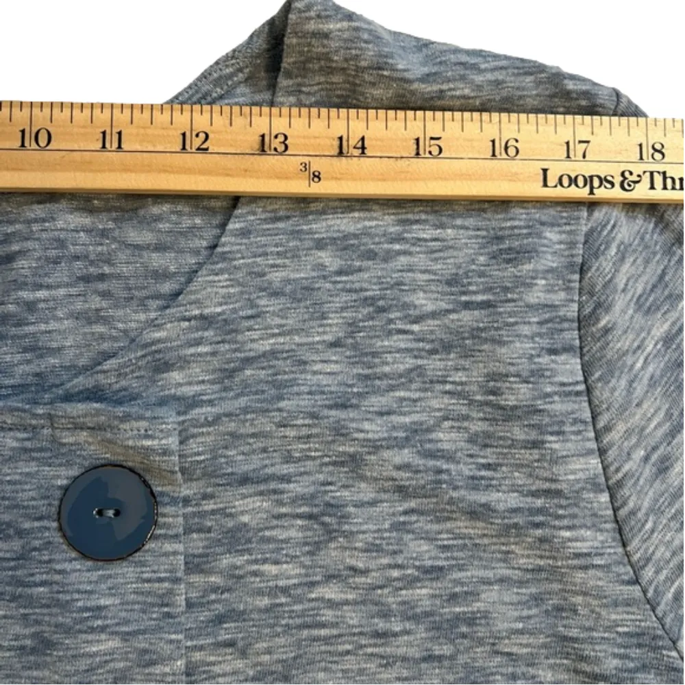 Magellan’s Travel Gear women’s heather blue button front tunic, size XL EUC - Image 3