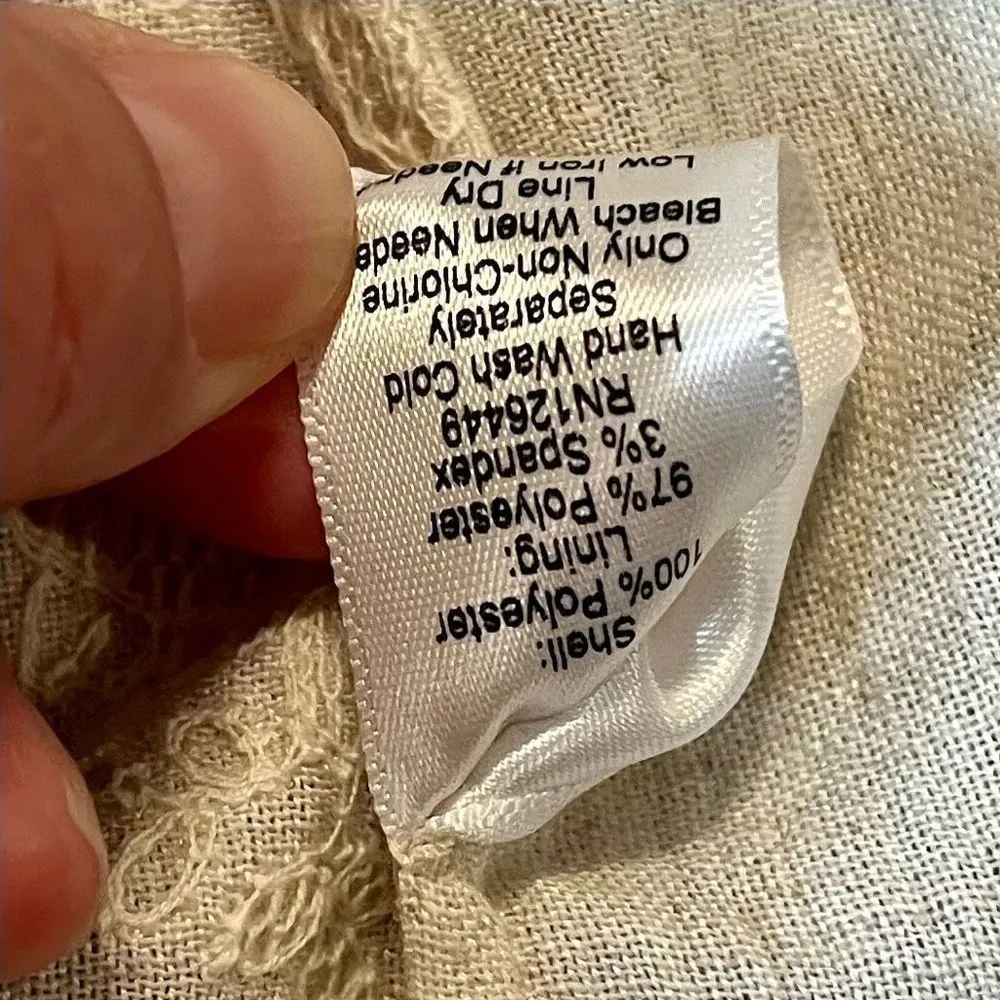 Coldwater Creek Sleeveless Floral Open Front Cardigan Vest Small - Image 10