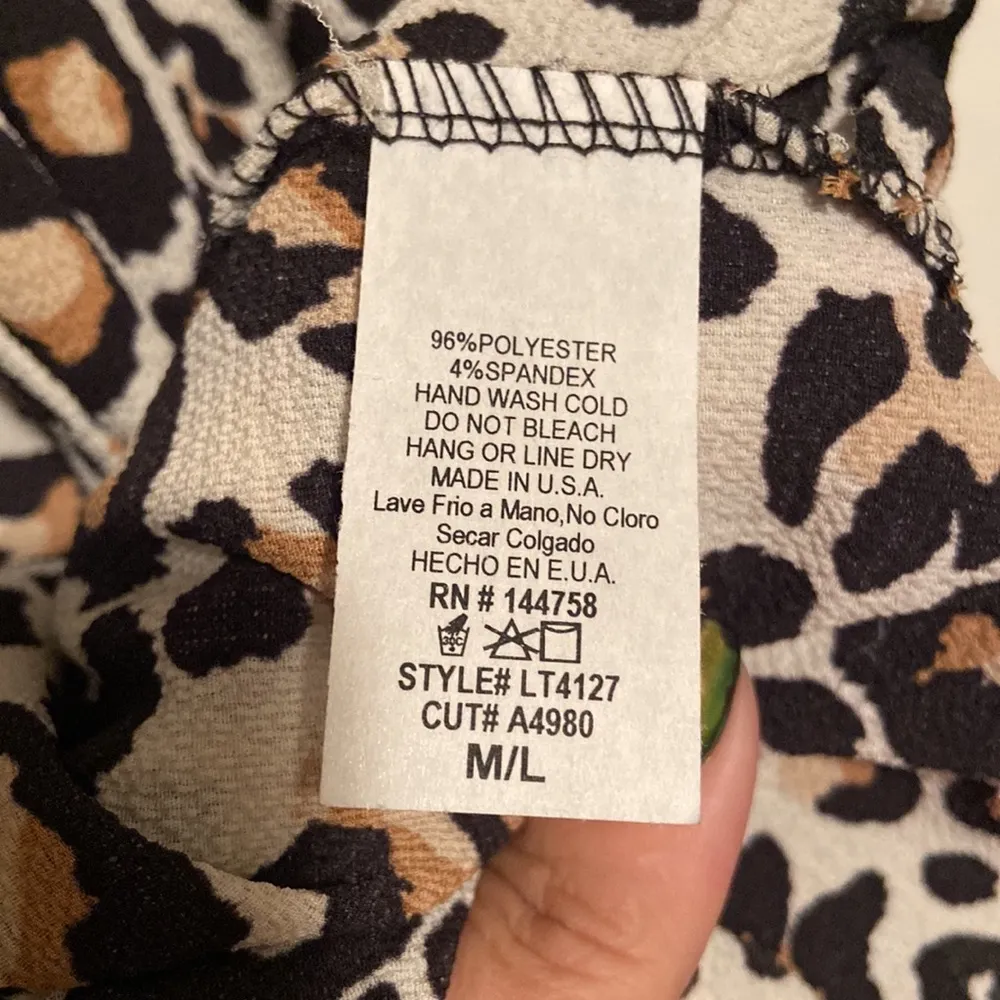 Lime N Chili Cheetah Print Open Front Kimono - Image 5