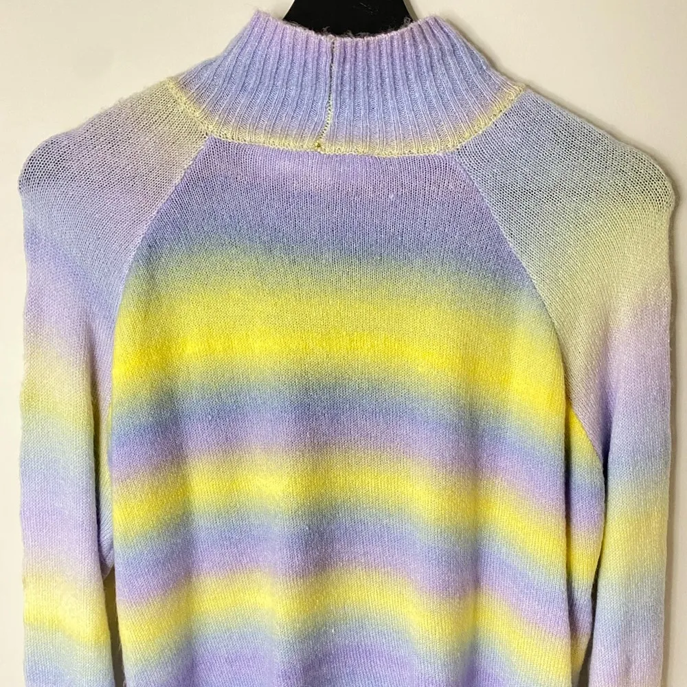 Workshop Republic Womans Pastel Rainbow Striped Sweater Size Small - Image 8