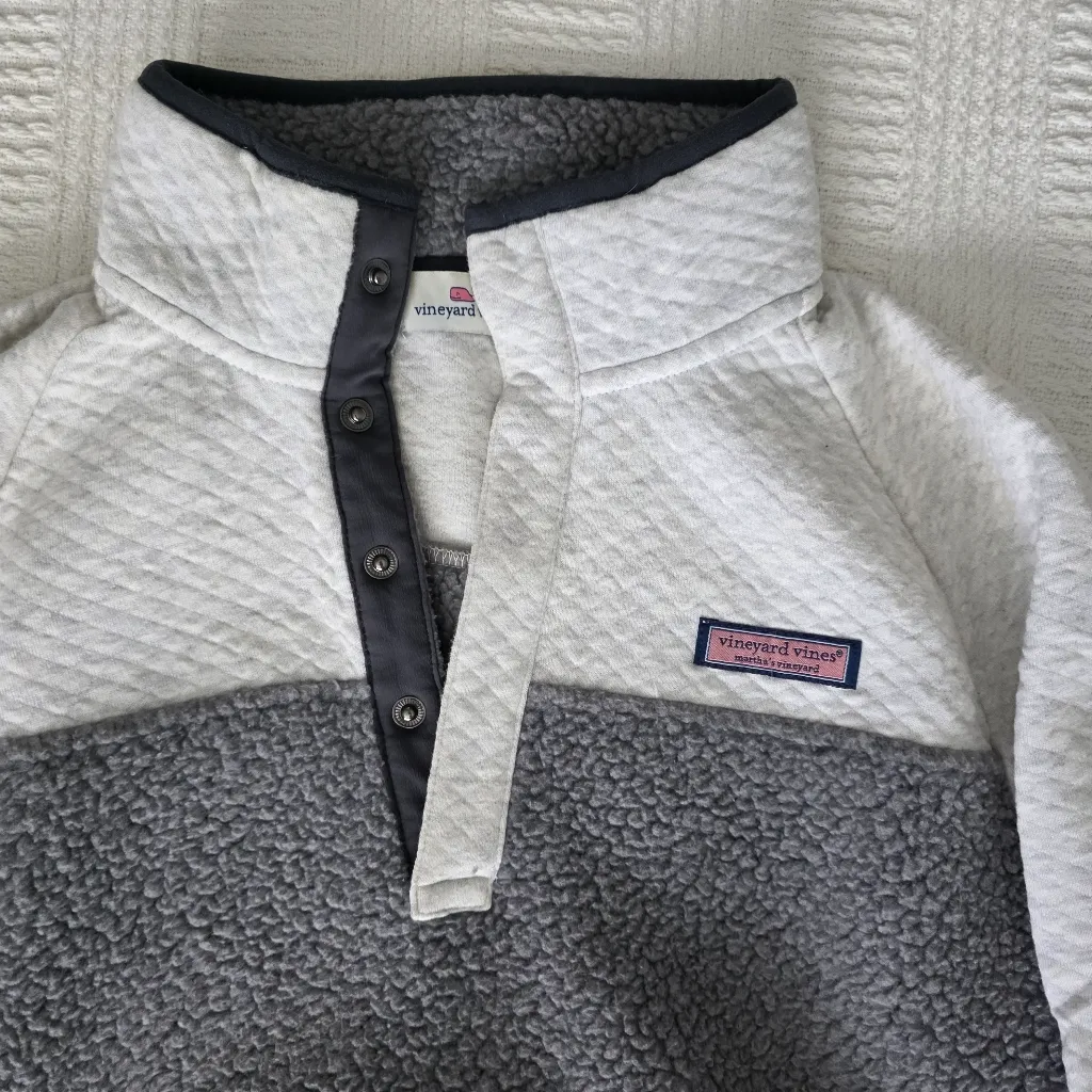 Vineyard Vines Quilted Harbor Fleece Pullover L - Image 3